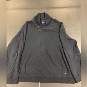 Tommy Bahama Navy Pullover with Button Accent